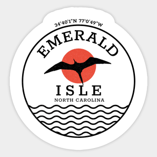 Emerald Isle, NC Summertime Vacationing Seagull Sunrise Sticker